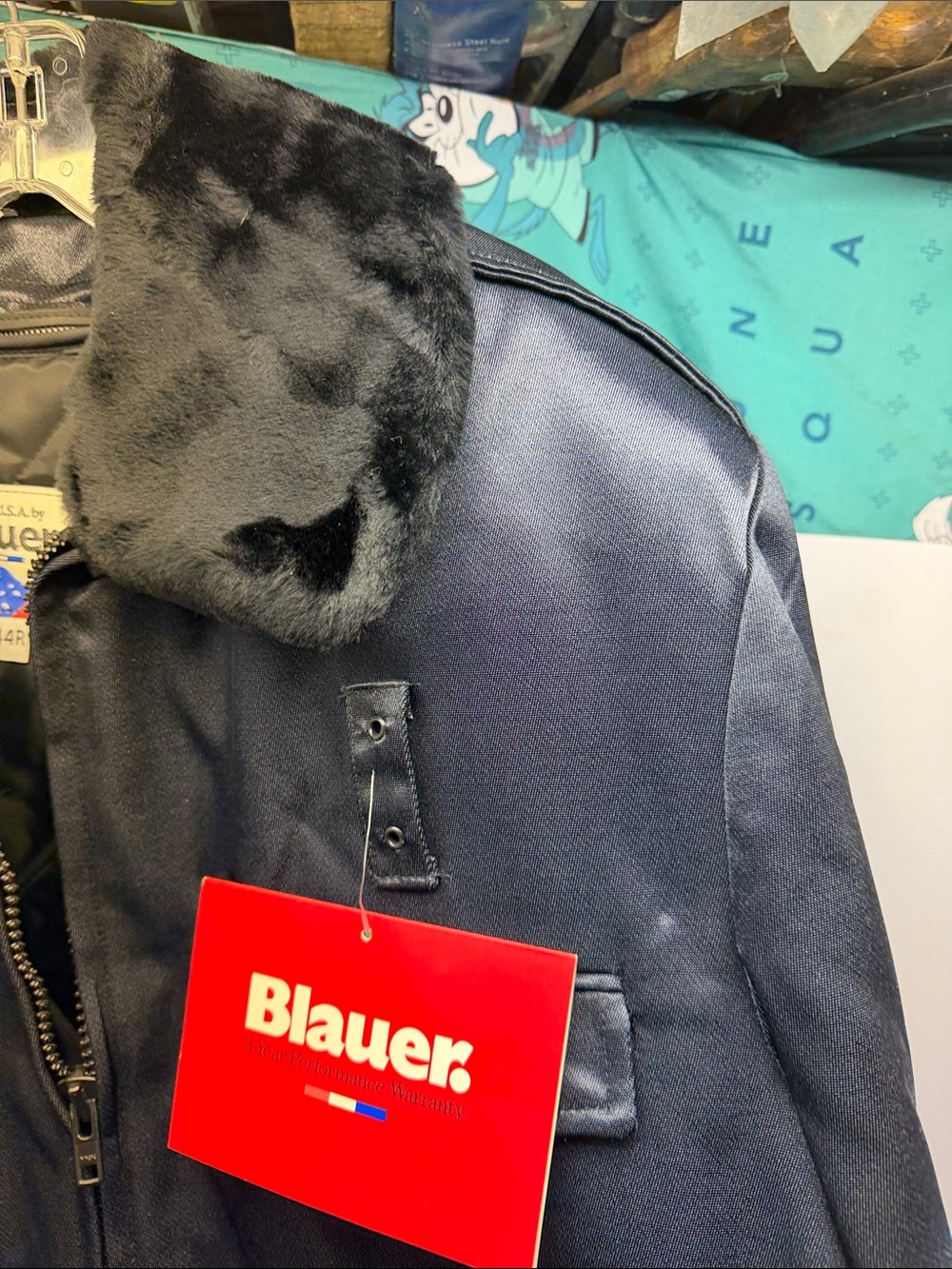 Blauer Men's Black Jacket And Liner with Faux Fur Collar. Size 44R. New Tags. - Picture 6 of 16